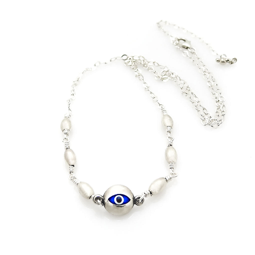 Collar de Ojo Turco en Plata