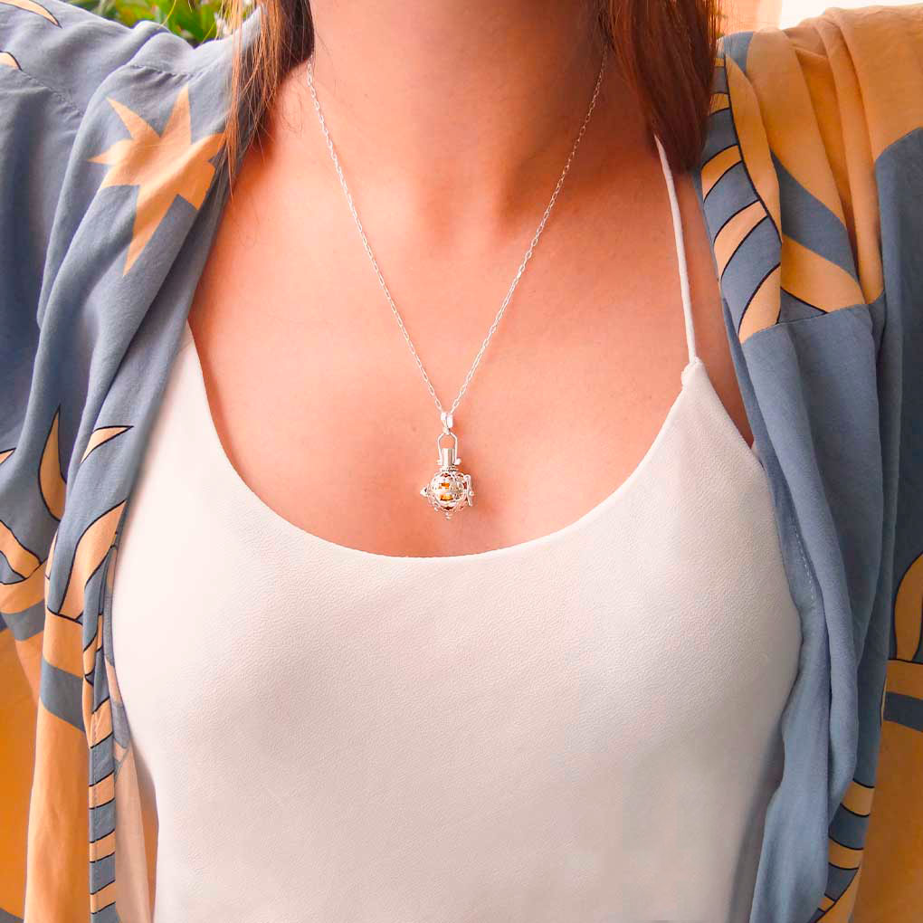 Collar de motivación | granate natural