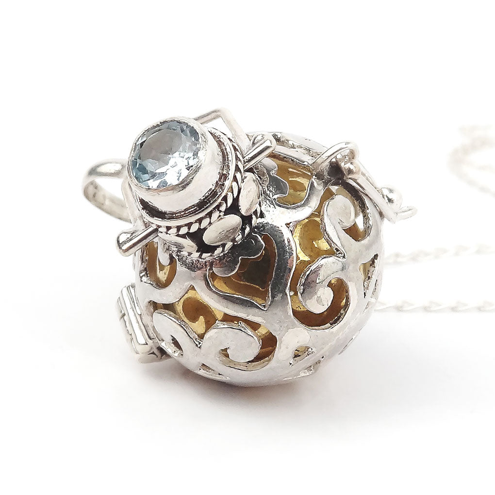 Hearts of Abundance Angel Caller | Blue Topaz