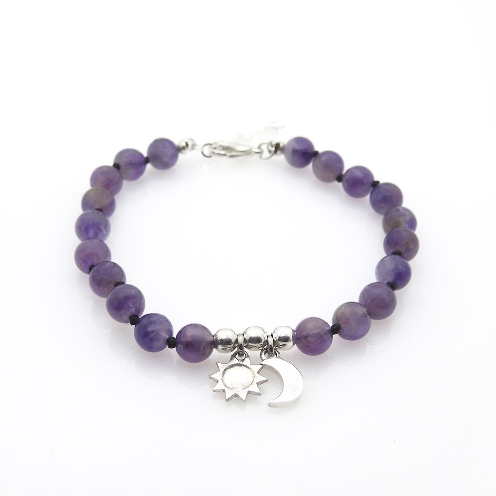 Pulsera Sol y Luna | Amatista Natural