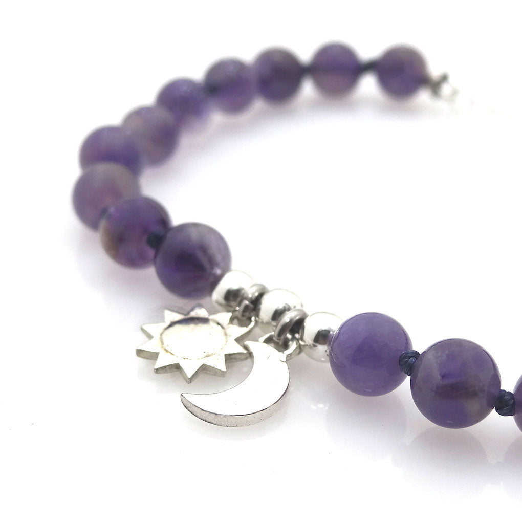 Pulsera Sol y Luna | Amatista Natural