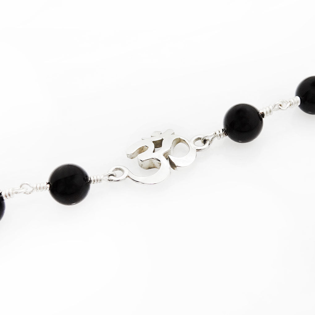 Continuous Energy Bracelet | Tibetan OM and Onyx