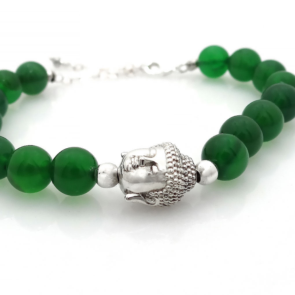 Pulsera de la Salud y Conexión Espiritual | Buda y Cuarzo Verde