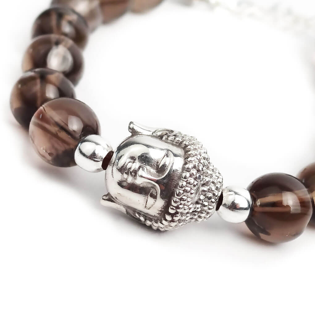 Pulsera de Purificación e Iluminación | Buda y Cuarzo Ahumado