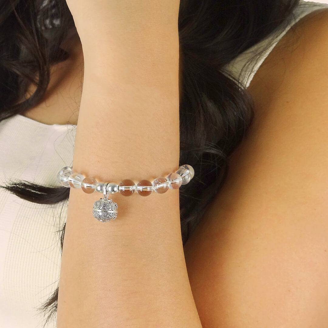 Clear Quartz Angel Caller Bracelet - Radiant Strength