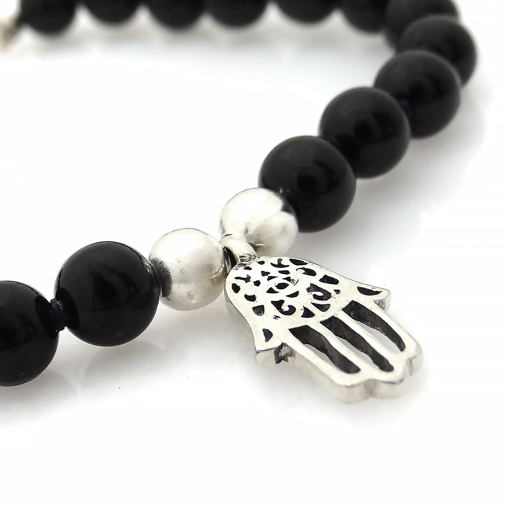 Hamsa Hand Bracelet | Onyx