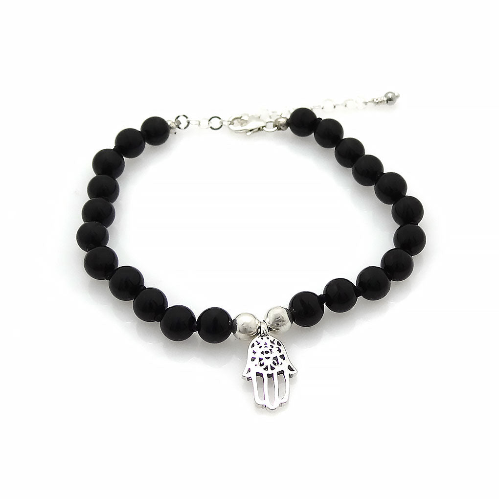 Hamsa Hand Bracelet | Onyx