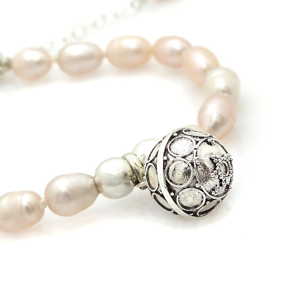 Pink Pearl Bracelet and Angel Caller