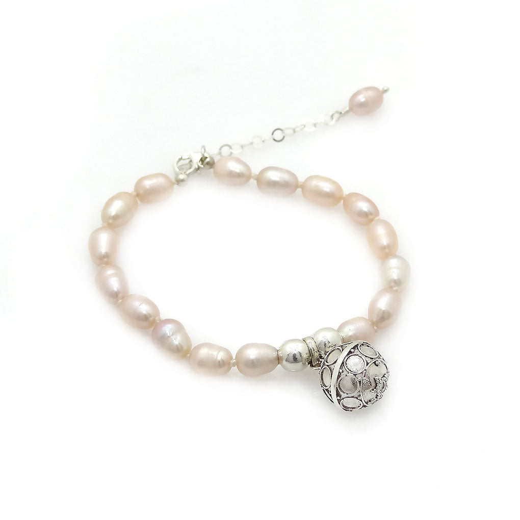 Pink Pearl Bracelet and Angel Caller