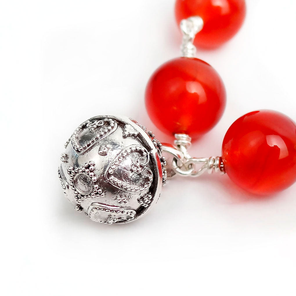 Pulsera Ágata Roja y Llamador de Ángeles
