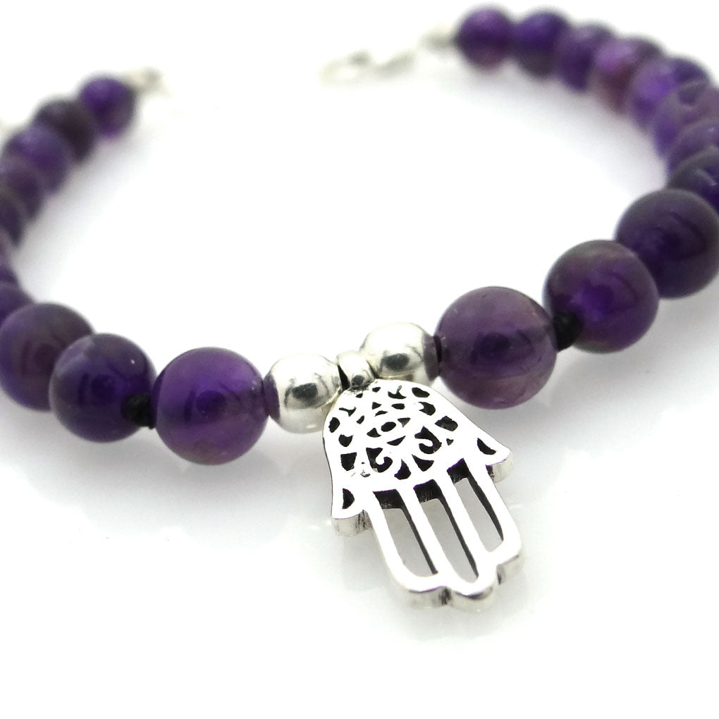 Pulsera de Mano Hamsa | Amatista