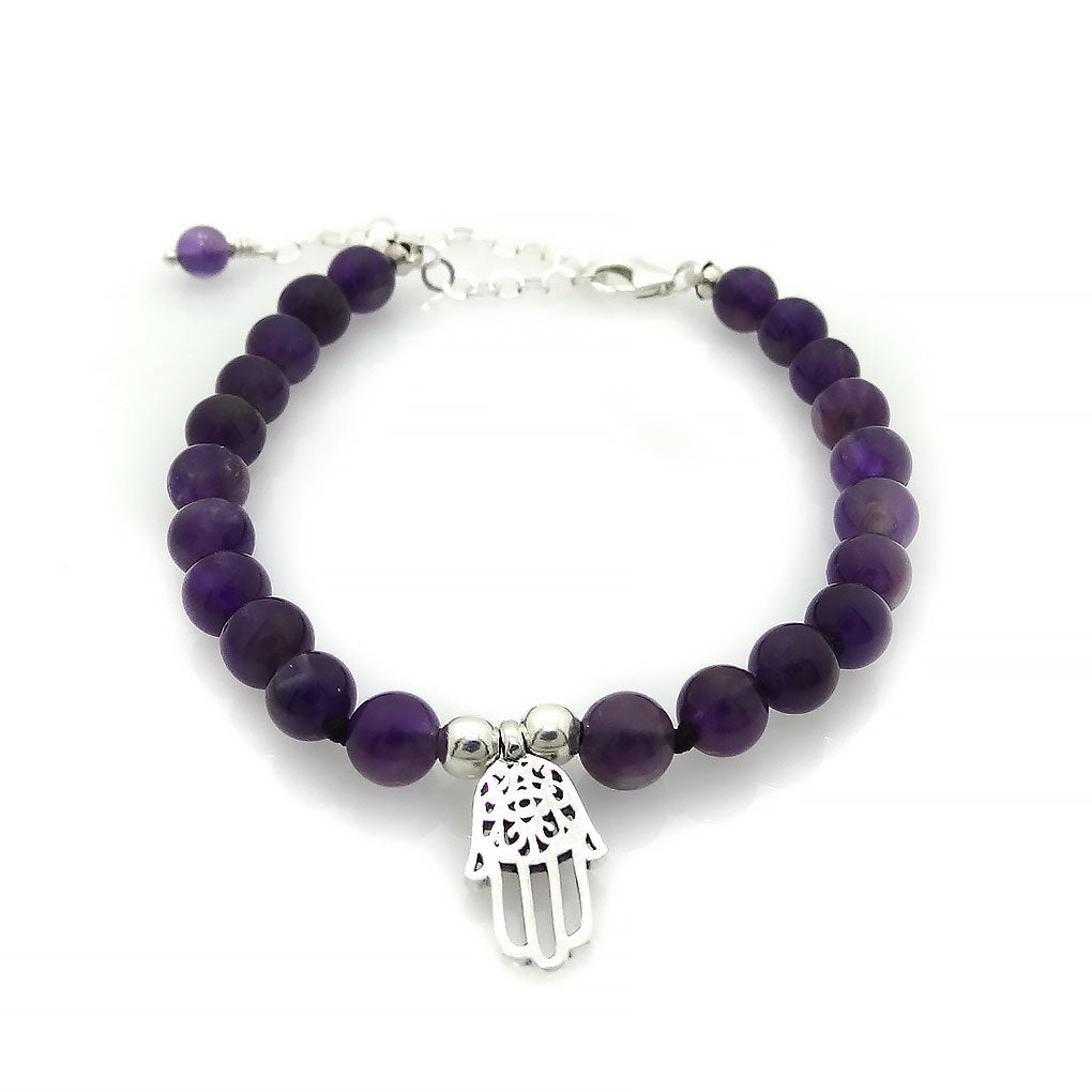 Pulsera de Mano Hamsa | Amatista