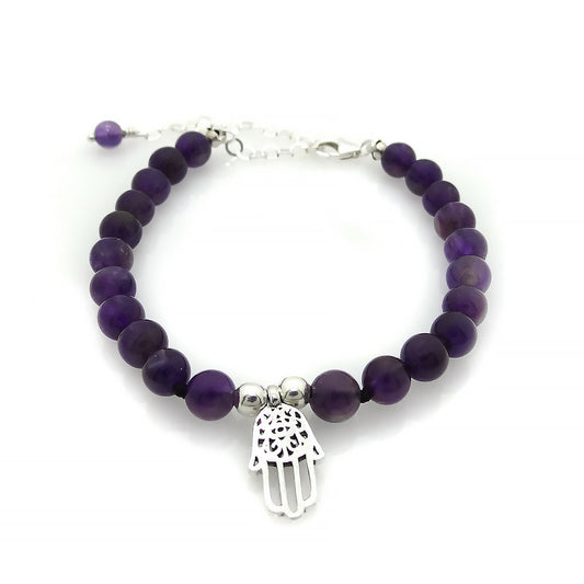 Pulsera de Mano Hamsa | Amatista