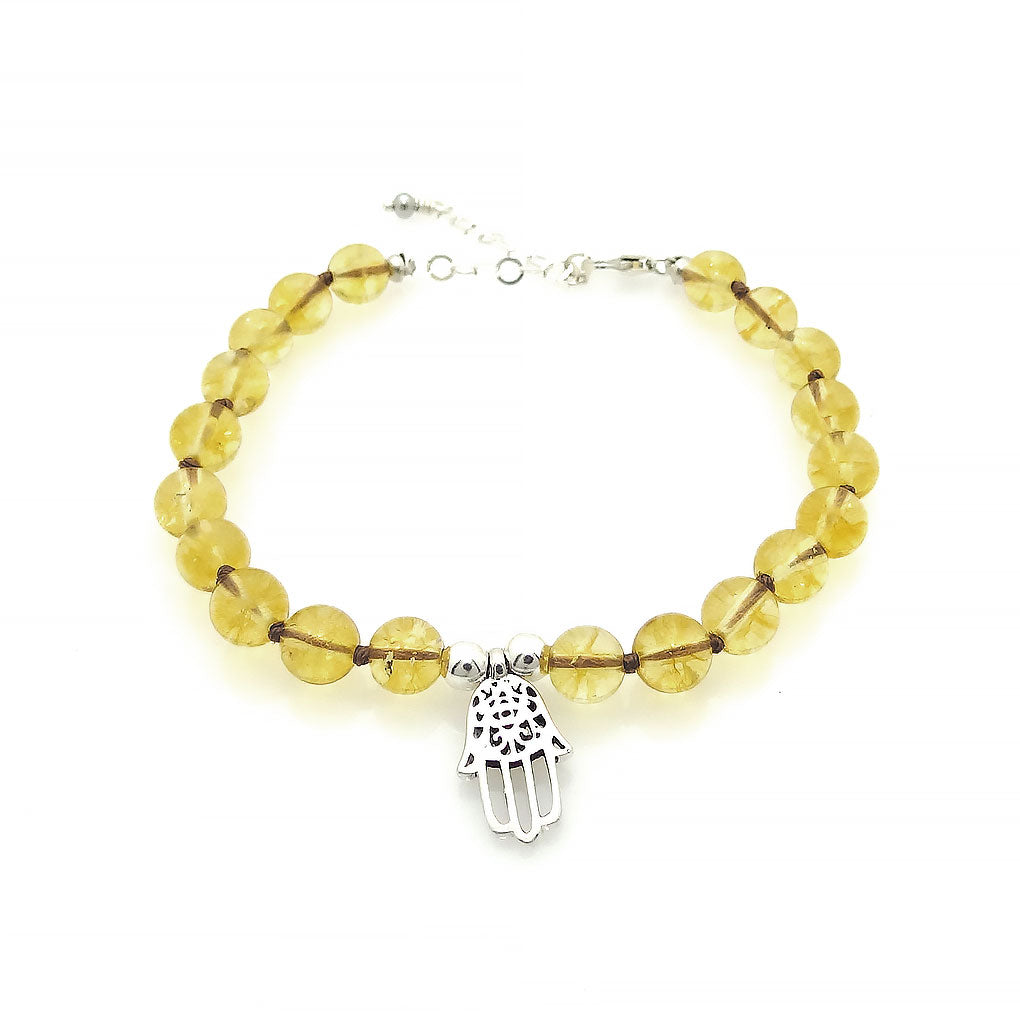 Pulsera de Mano Hamsa | Citrino