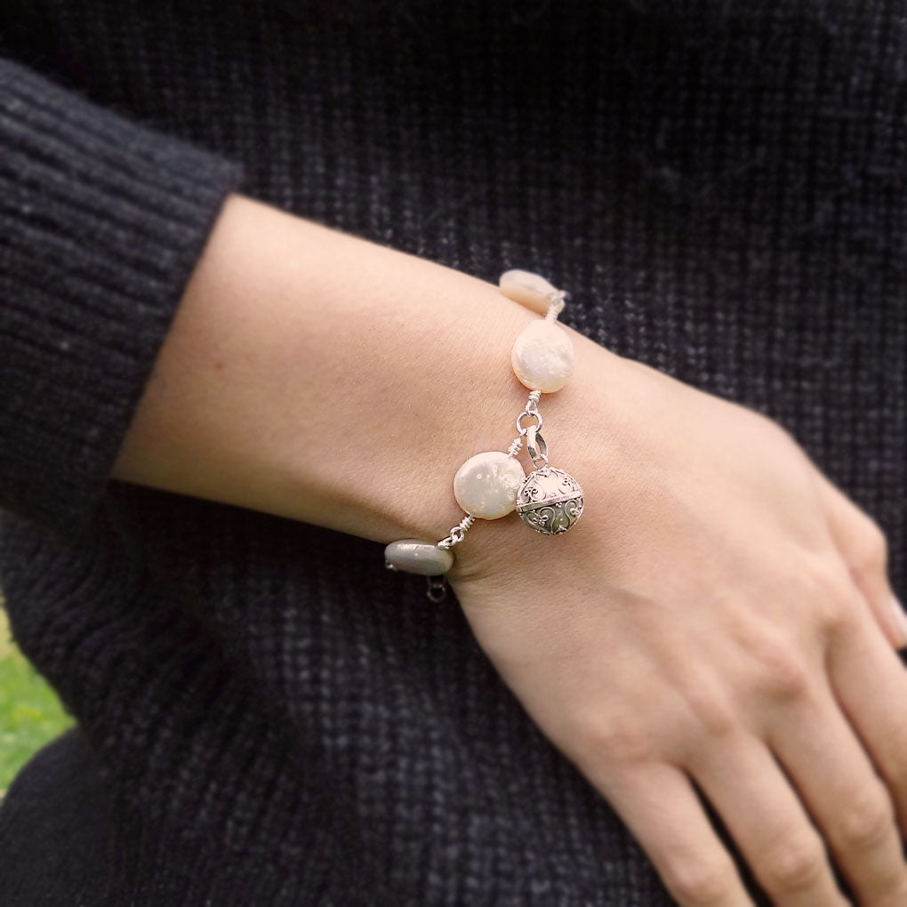 Full Moon Radiance Mabe Beads Bracelet