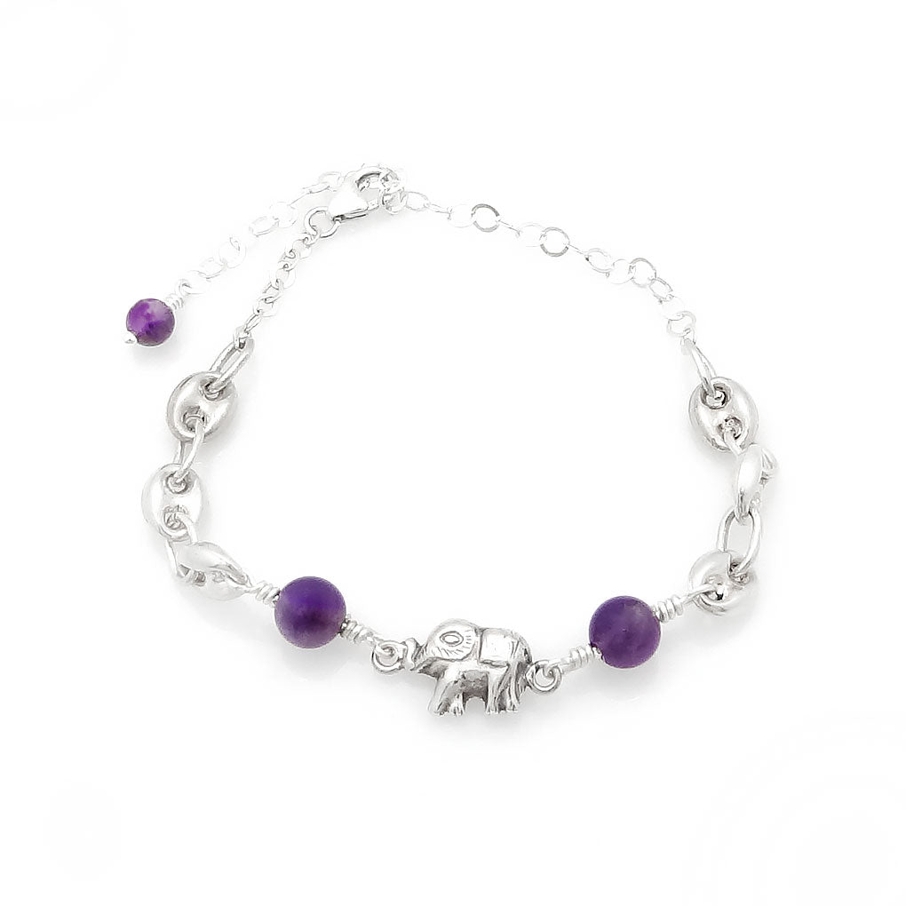 Loyalty Bracelet | Elephant and Amethyst