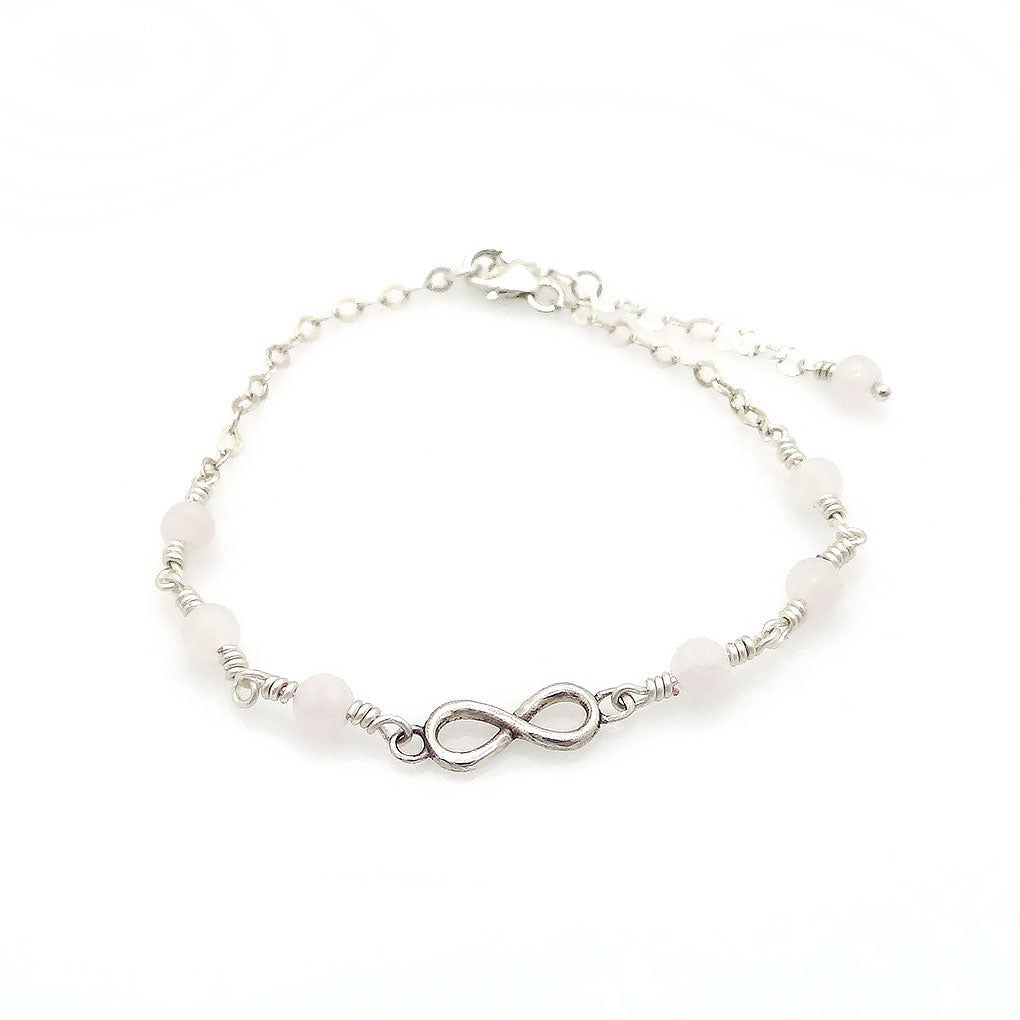 Infinity Symbol Bracelet | Rose Quartz