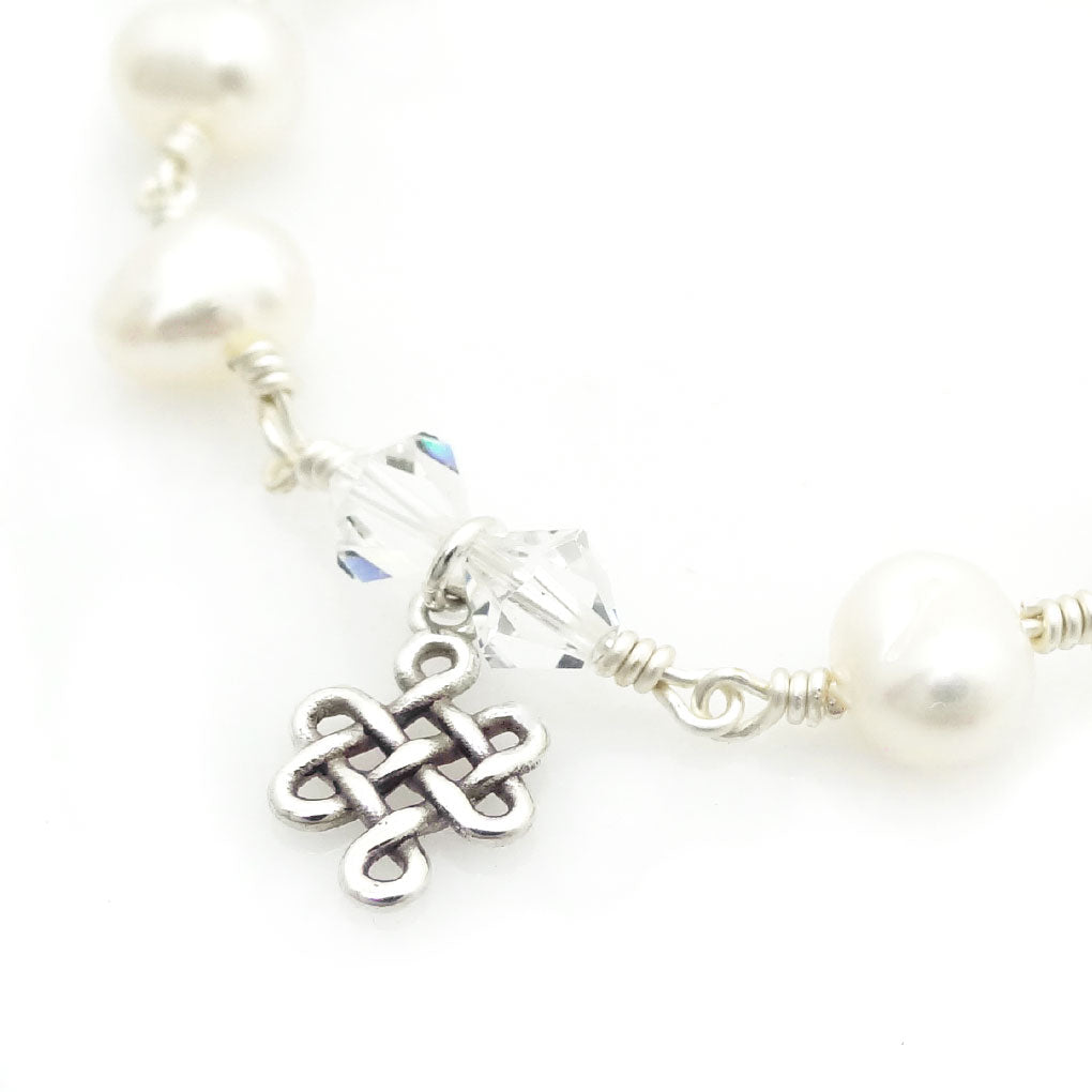Pearls and Infinity Loop Bracelet