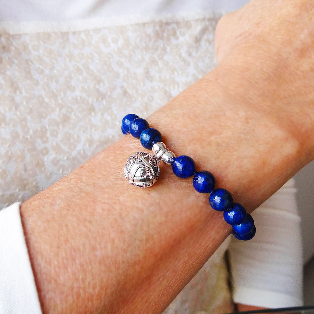 Pulsera de Lapislázuli y Llamador de Ángeles