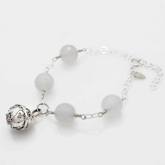 Pulsera de Ágata Ahumada de la Estabilidad y la Reflexión