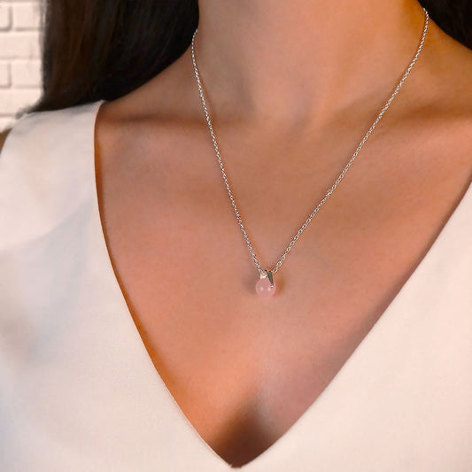 Love Necklace | Pink quartz
