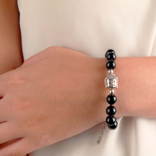 Bracelet of Protection and Tranquility | Buddha and Onyx