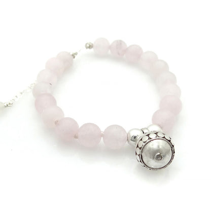 Rose Quartz Bracelet with Angel Caller