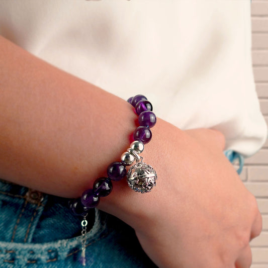 Pulsera de Amatista de Tranquilidad y Protección