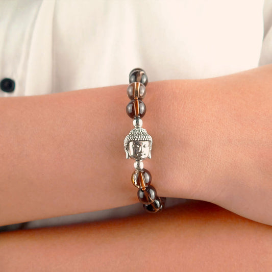 Bracelet of Purification and Enlightenment | Buddha and Smoky Quartz