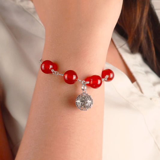 Pulsera Ágata Roja y Llamador de Ángeles