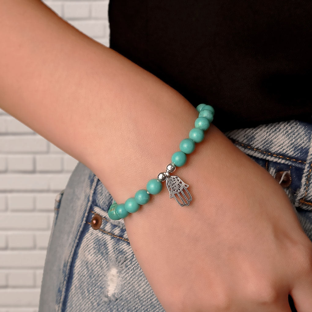 Hamsa Hand Bracelet | Turquoise