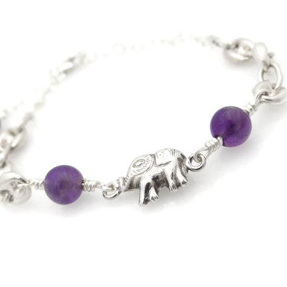 Loyalty Bracelet | Elephant and Amethyst