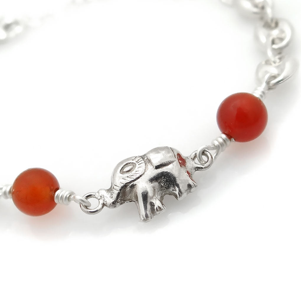 Wisdom Bracelet | Elephant and Carnelian