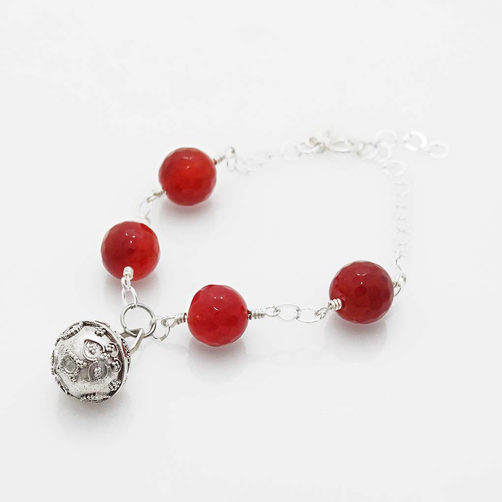 Red Agate Bracelet of Vitality and Joy