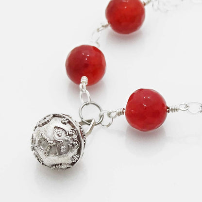 Red Agate Bracelet of Vitality and Joy